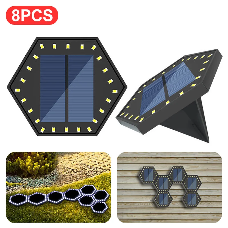 

Ground Solar Light Outdoor Solar Lamp Led Solar Path Garden Lights Waterproof Landscape Lighting for Yard Deck Driveway 24led