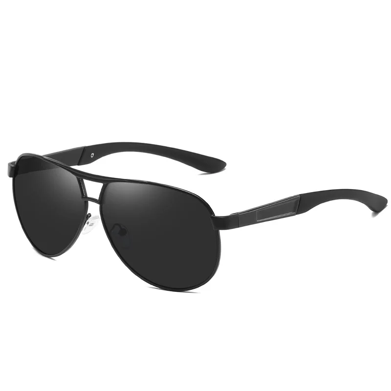 Classic Vintage Polarized Pilot Sunglasses Men Fashion Brand Designer Goggle Driving Mirror Lens Sun Glasses For Male UV400 - Цвет линз: Black Black