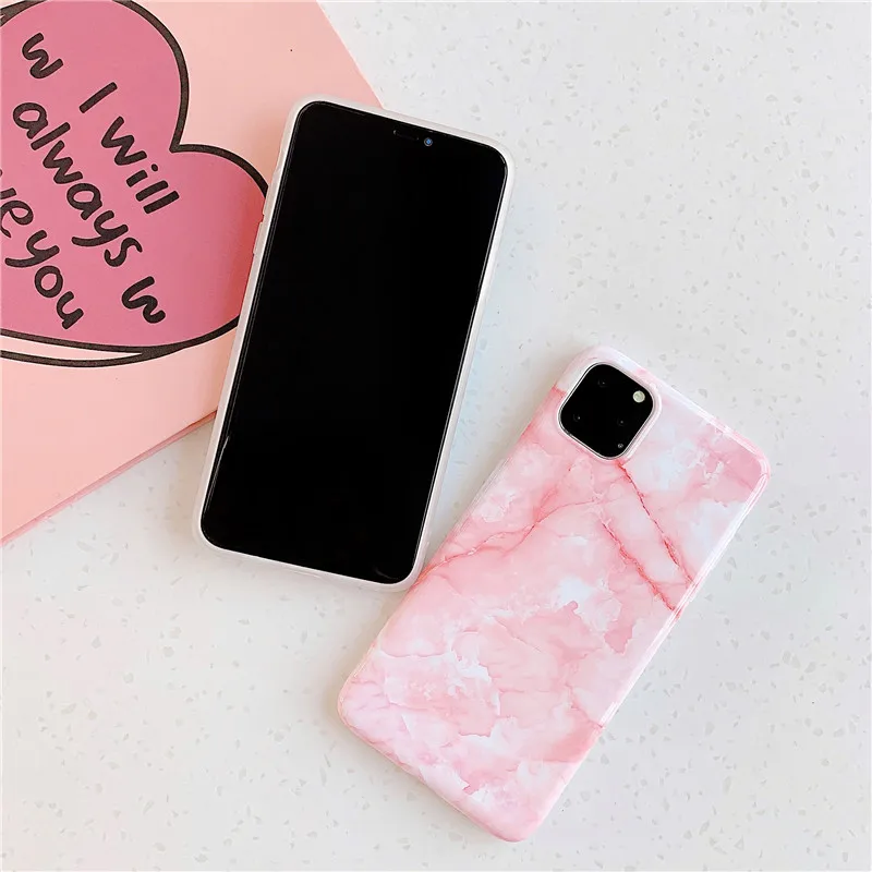 Роскошный Мраморный мраморный чехол для iPhone X XR XS Max 7 8 Plus тонкий мягкий