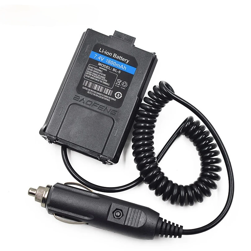 

NEW for BAOFENG Walk talkie BL-5 12V Car Charger Battery Eliminator Adapter For Portable Radio UV-5R UV-5RE Plus UV-5RA