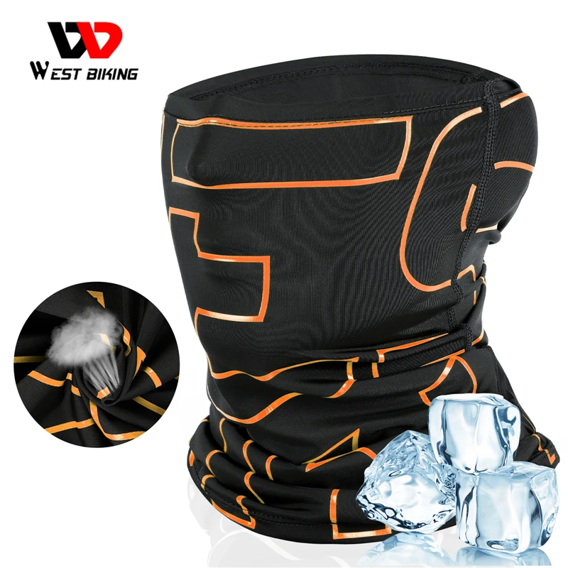 

WEST BIKING Summer Ice Silk Fabric Cycling Scarf Anti-UV Breathable Windproof Headwear Multifunctional Sports Sun Protection