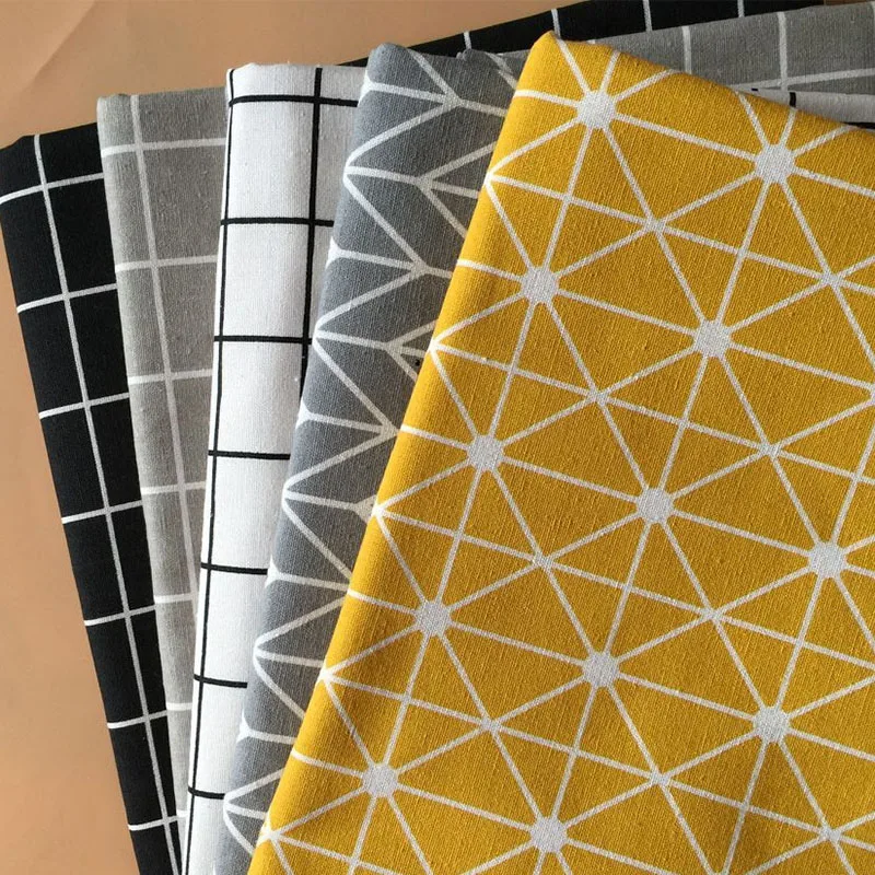 Из хлопка и льна с печатью на ткани для DIY Sewig полиэфир хлопчатобумажной изделия