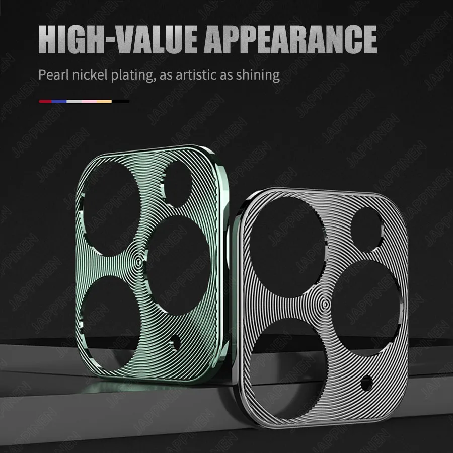 Защитное металлическое кольцо для объектива камеры с закаленным стеклом iPhone 11 Pro