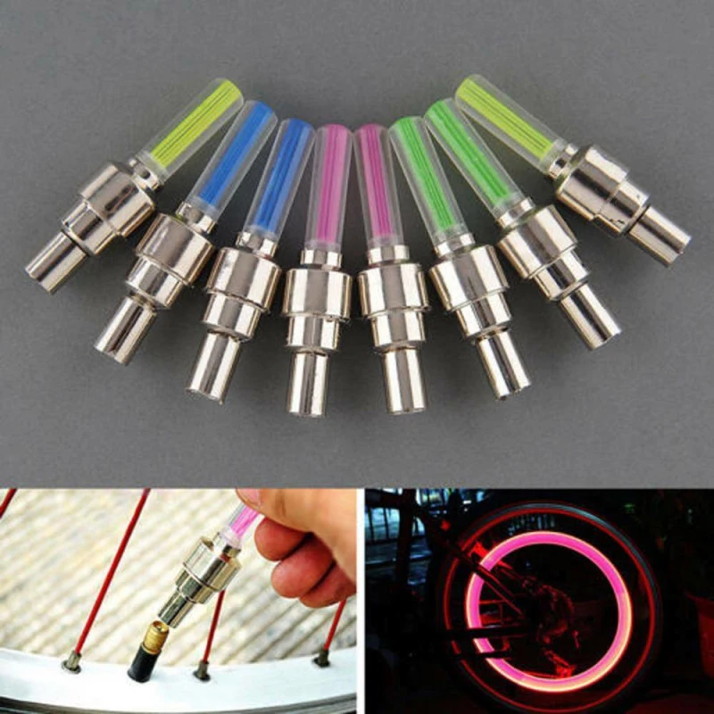 

Car Wheel LED Light Motocycle Bike Light Tire Valve Cap Decorative Lantern Tire Valve Cap Flash Spoke Neon Lamp Hub Lamp