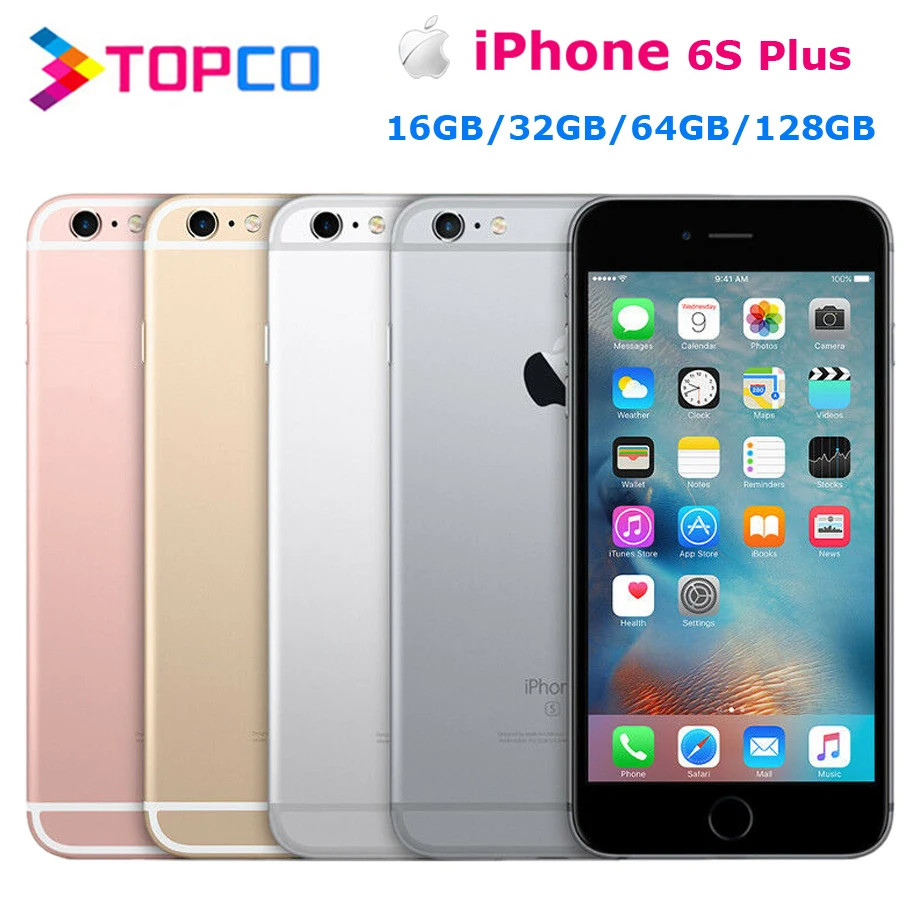 Для Apple iPhone 6s Plus оригинальный разлоченый мобильный телефон 4 аппарат не привязан к