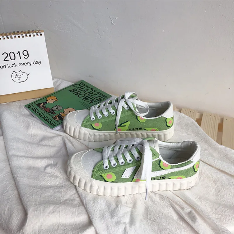 Женские кроссовки 2019 Модные дышащие CREEPERS обувь на плоской подошве натуральная