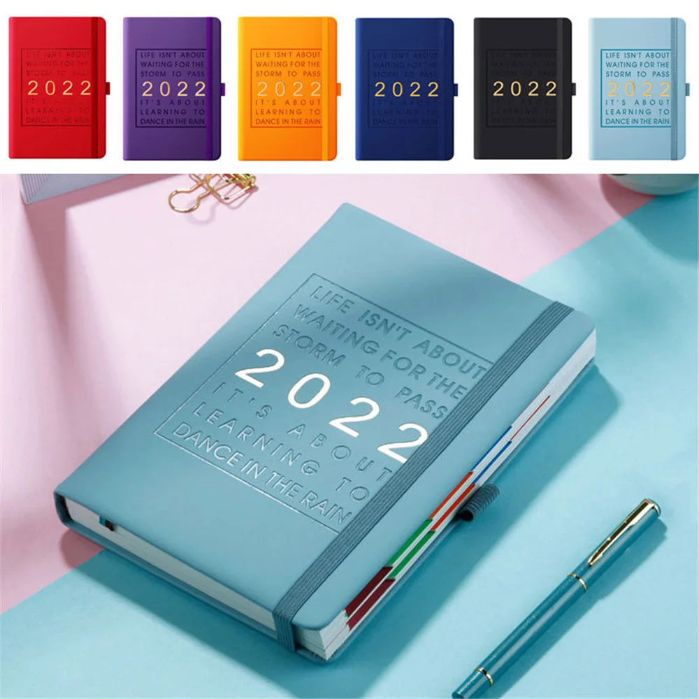

2022 Agenda A5 Planner Notebooks Super Thick Pu Leather Cover Planner/Diary/Journal Notebooks School Office Supplies