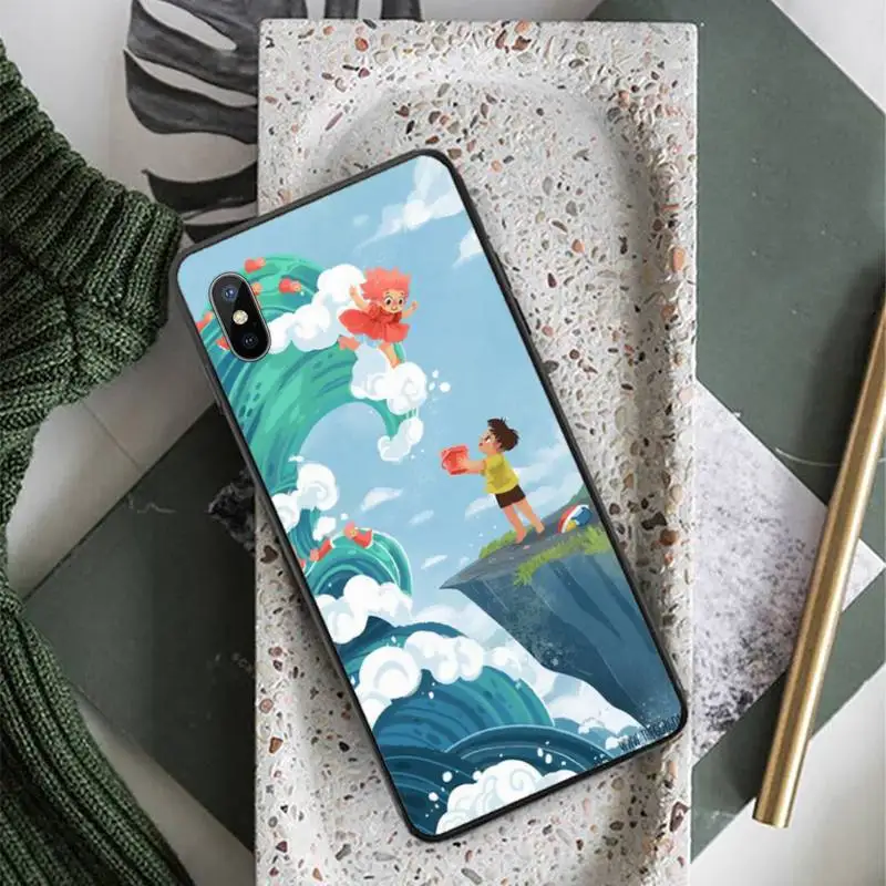 

Ponyo on the Cliff Japan anime cover funda coque Phone Case for iPhone 11 12 pro XS MAX 8 7 6 6S Plus X 5S SE 2020 XR