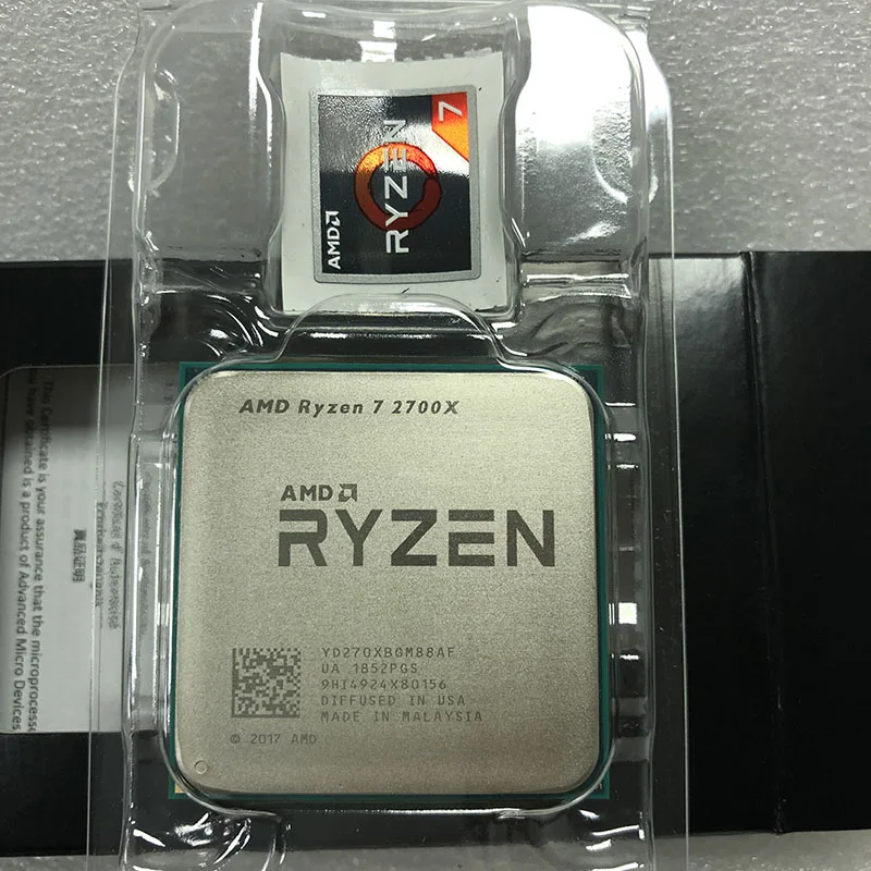 Восьмиядерный процессор AMD Ryzen 7 2700X R7 2700X3.7 GHz Sinteen wire 16M 105W CPU Процессор YD270XBGM88AF Socket