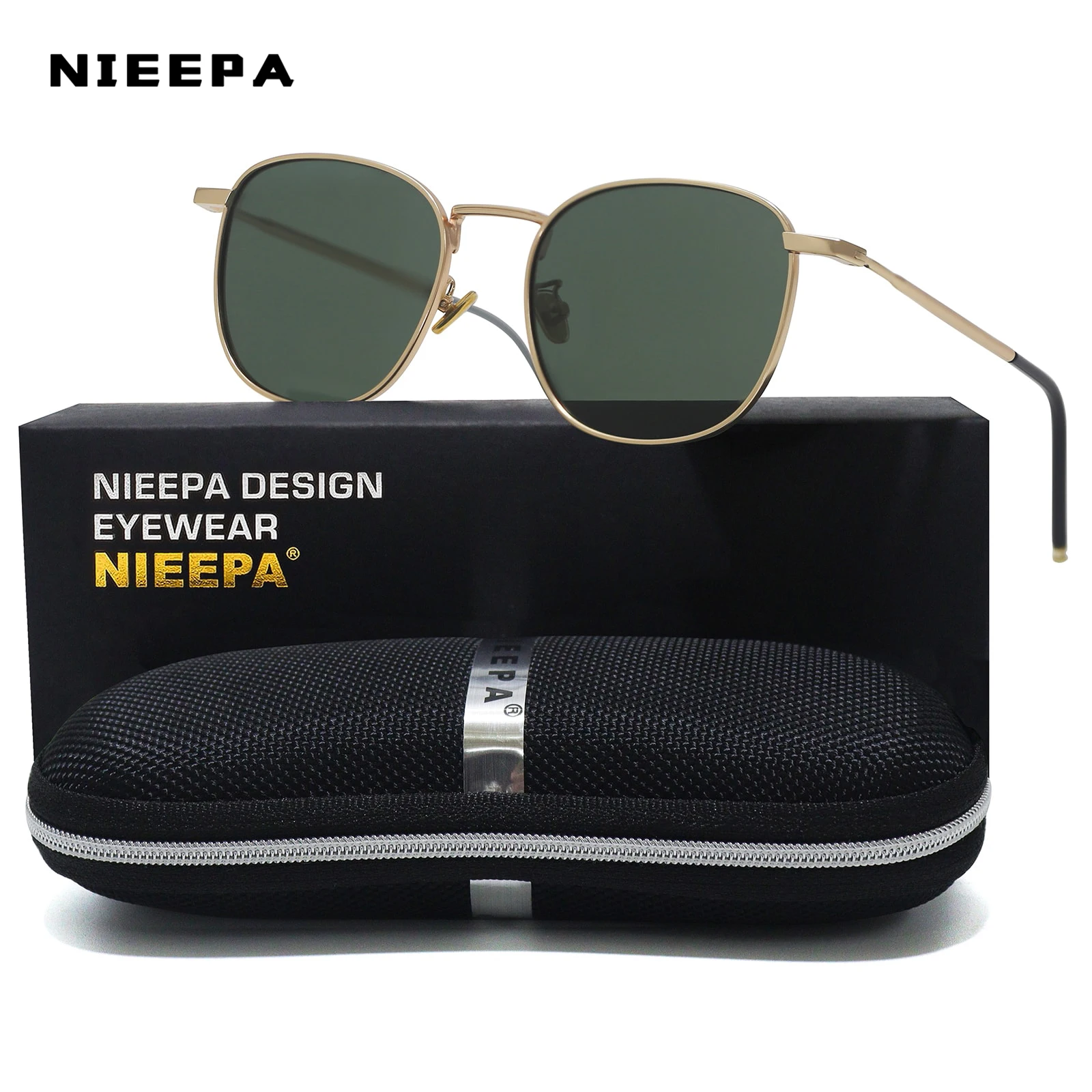 

Солнцезащитные очки Polaroid мужские, классические зеркальные, в металлической оправе, в стиле ретро, в коробке