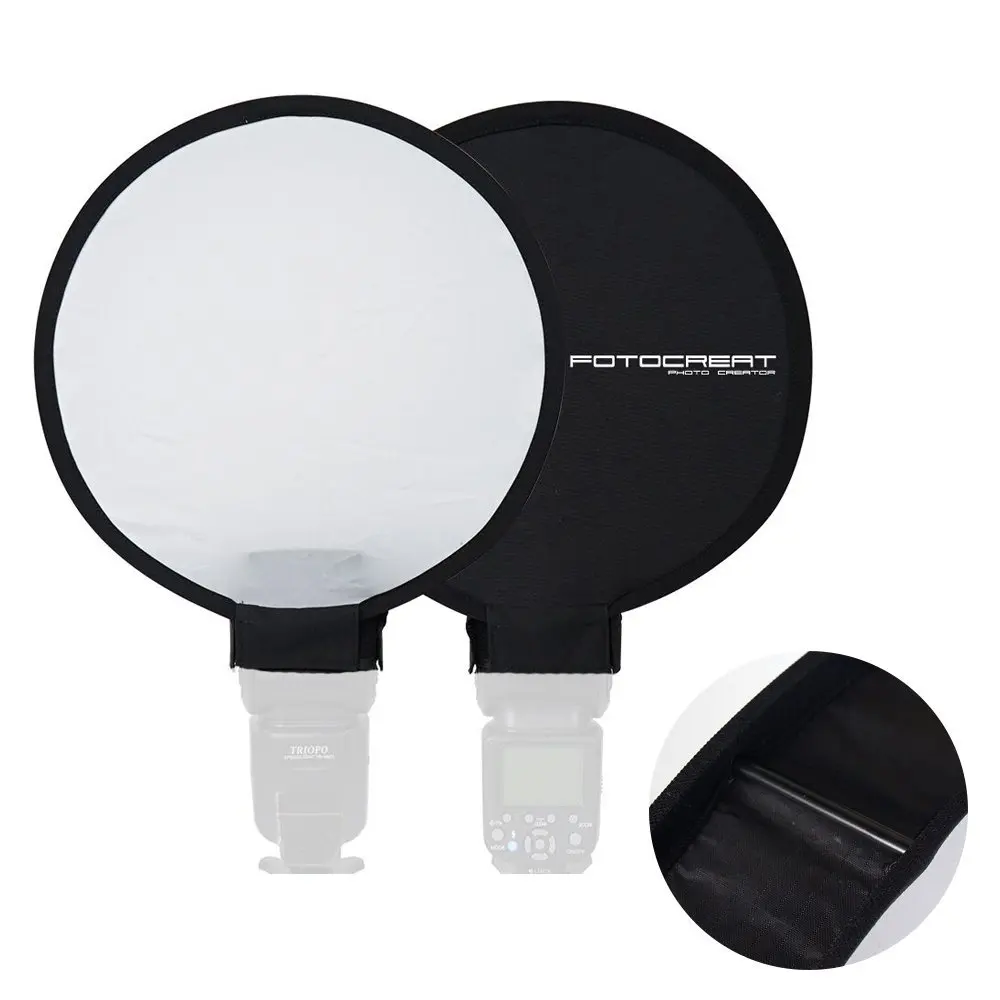 

FOTOCREAT 12"(30cm) Portable Mini Round Soft Box Studio Shooting Tent Flash Diffuser Soft Box for Nikon/Canon/Sony/YongNuo/Bower