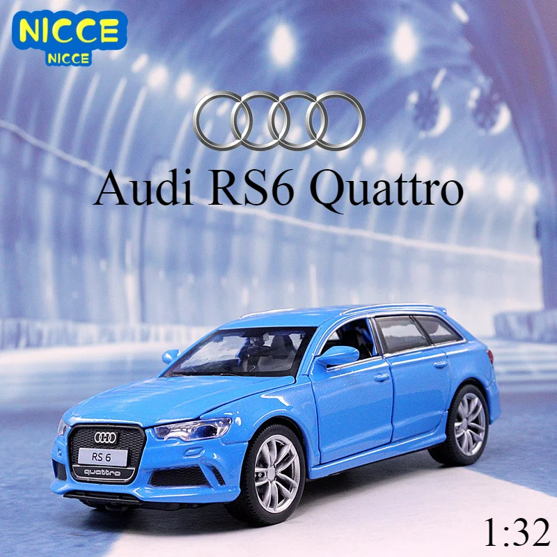 

Nicce 1:32 Audi RS6 Quattro Car Model Alloy Car Die Cast Toy Car Model Pull Back Children's Toy Collectibles Free Shipping A19