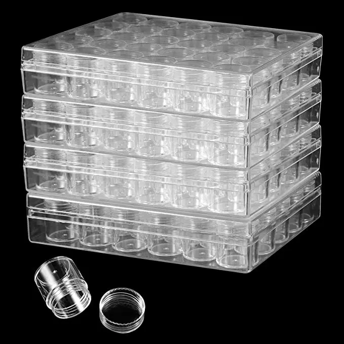

30Grids Diamond Painting Storage Box With Lid Transparent Embroidered Diamond Bead Sorage Container Used For Jewelry And Nail