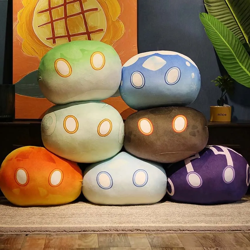 

10CM Game Genshin Impact Slime Cosplay Props Cute Plush Pillow Cartoon Toys Kids Birthday Gift
