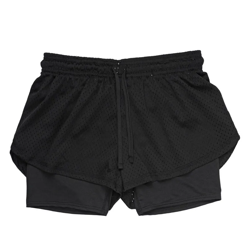 VEQKING S-2XL дышащие двухслойные шорты для бега женские фитнеса летние спортивные на