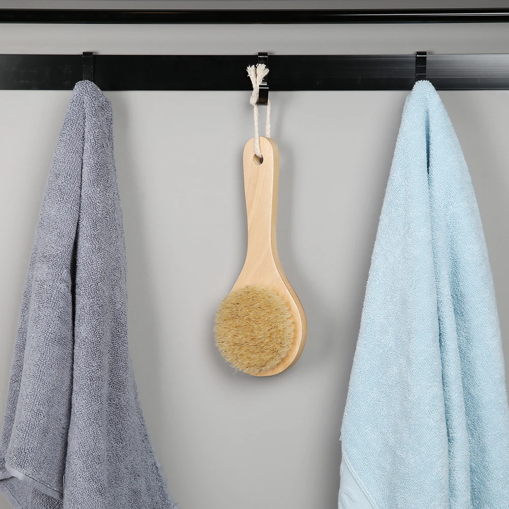 

Dry Skin Body Soft natural bristle the SPA the Brush Wooden Bath Shower Bristle Brush SPA Body Brush Skin Body Massager