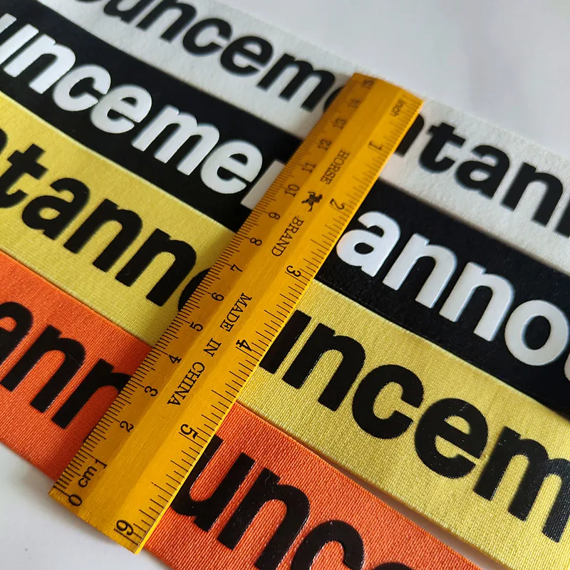 40mm Black and White Color Elastic Band Pattern Letters Rubber Webbing Clothing Clothes Sewing Accessories Supplies 1 M | Дом и сад