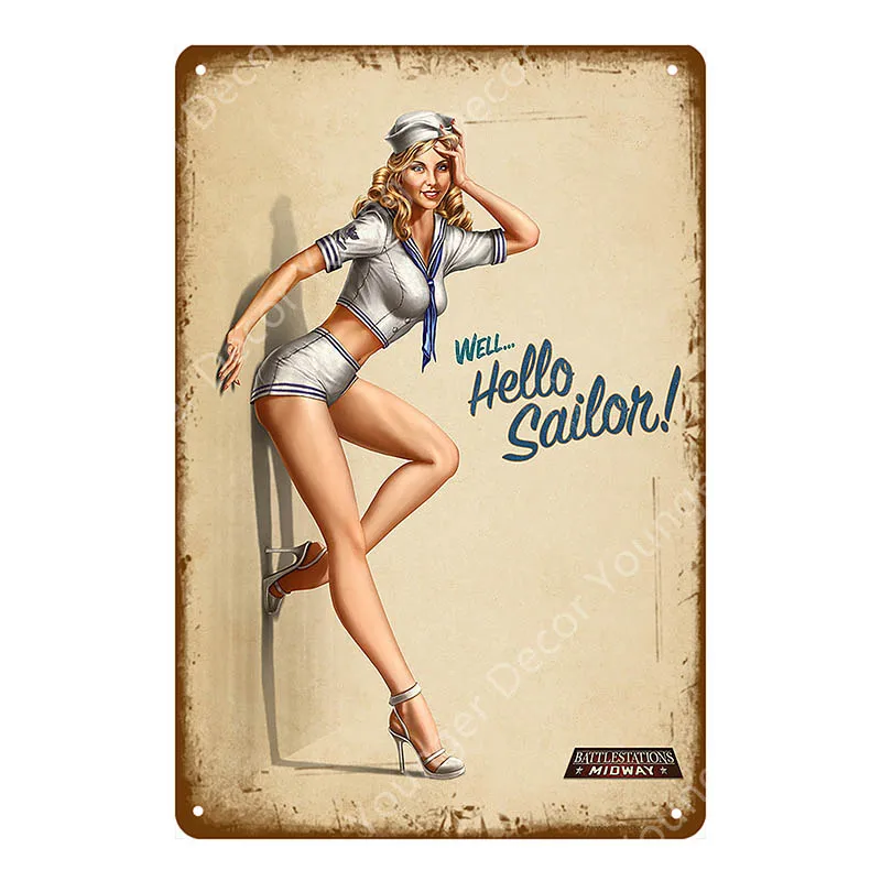 YD6749AI Европа Pin Up девушка плакат металлические жестяные вывески Винтаж Настенный декор живопись бар паб кафе магазин домашний декор сексуальная леди табличка YI-141 - Цвет: YD6749AI