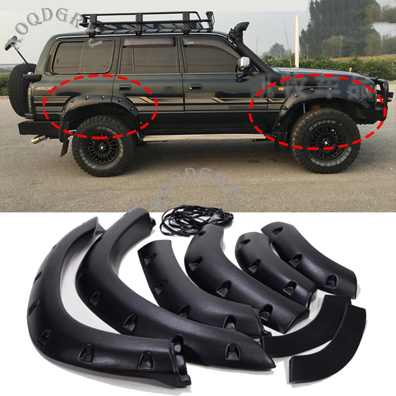 Автомобильный Стайлинг 6 шт. для Toyota Land Cruiser LC80 1991 1997 расширители крыльев колесная