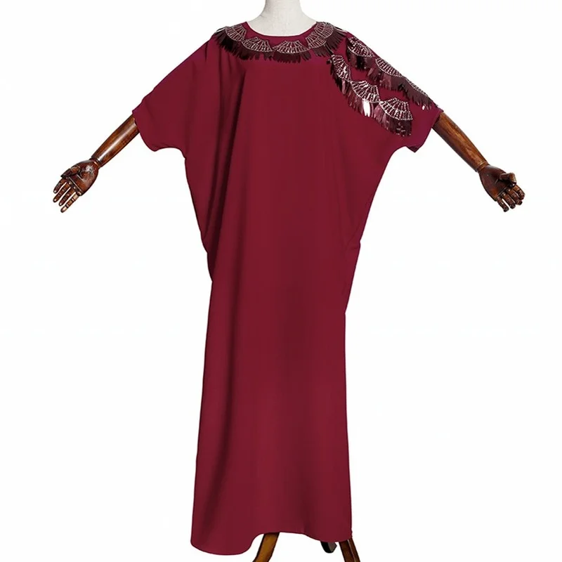 Abaya Sequins African Dresses For Women New Africa Clothes Diamonds Boubou Robe Africaine Femme Bazin Riche Party Dress | Тематическая
