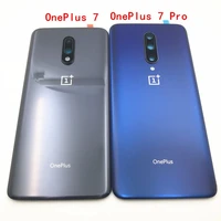 original 3d glass for oneplus 7 pro 7 7t 7t pro battery door back cover rear housing case replacement parts with camera lens