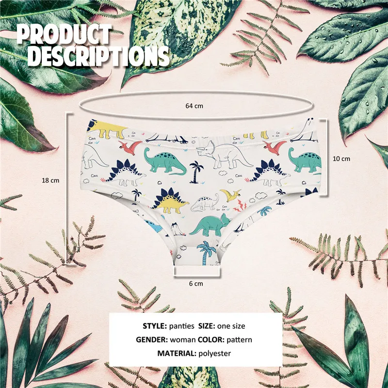 Супер мягкие женские трусики DeanFire 3D нижнее белье с динозаврами мультяшный принт
