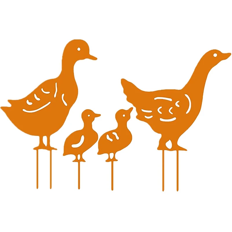 

Decorate Garden Piles with Metal Duck Gardening Artwork Garden Lawn Backyard Decoration Gift Duck Farm Art Ornaments
