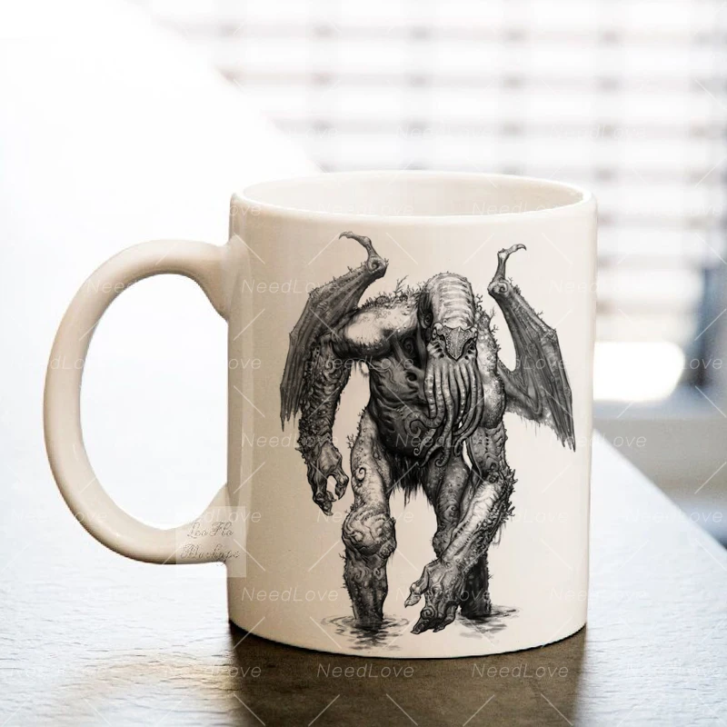 

Cthulhu белая керамическая чашка для кофейного чая, кружка для культуры, подарки