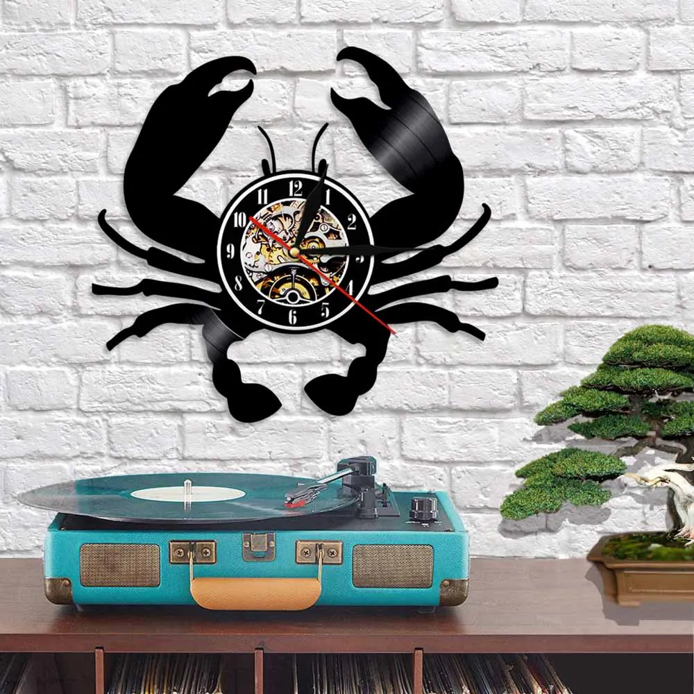 Часы крабы часы с животными знаки о раке кухонный Декор светодиодный светильник