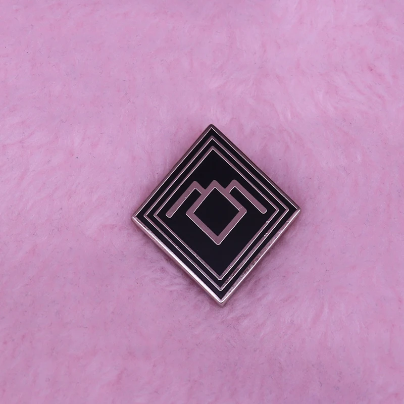 Твин Пикс черный лож значок Сова пещера символ античный вид Стиль pin|Броши| |