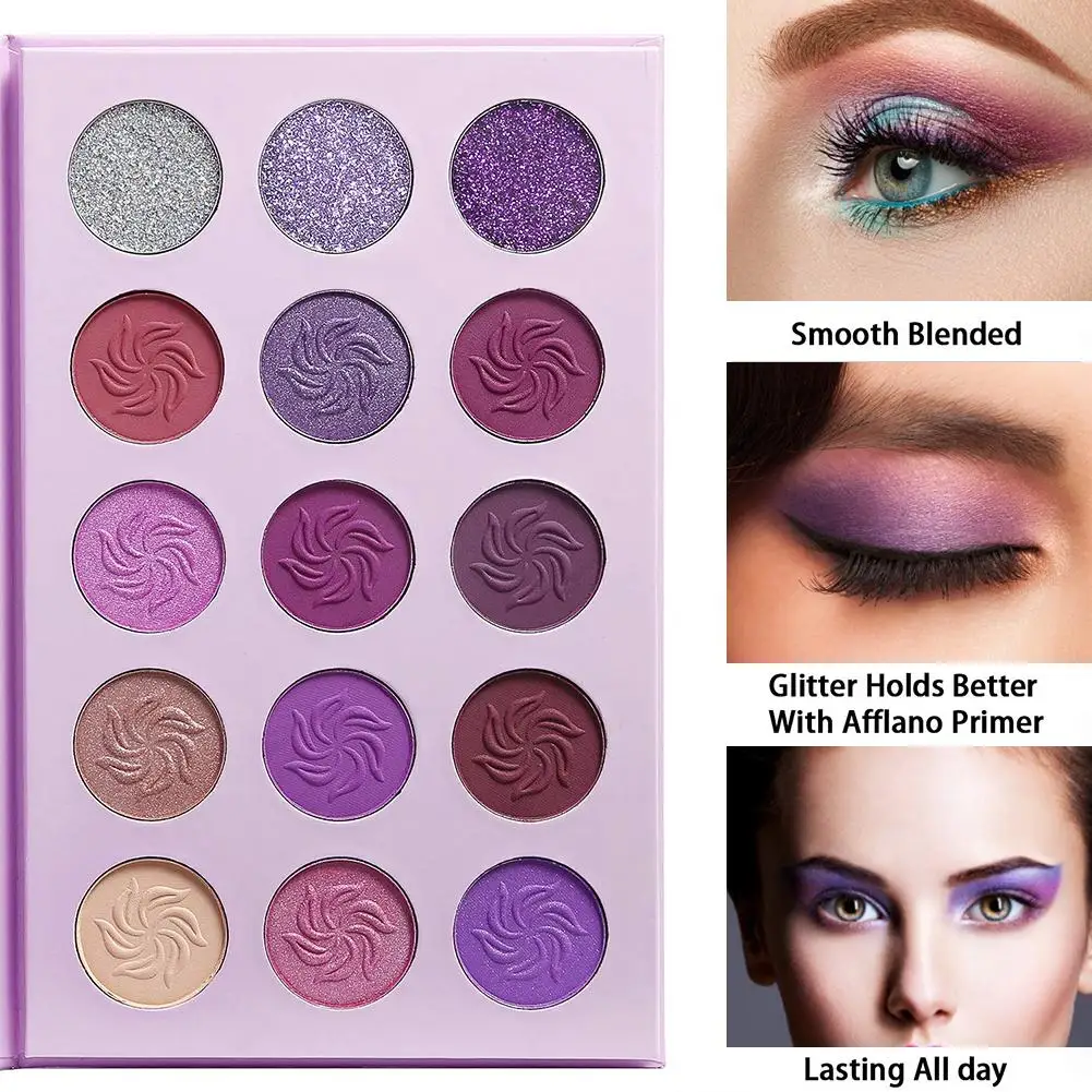 Dream фиолетовые синие тени для век палитра 15 цветов матовые мерцающие блестящие