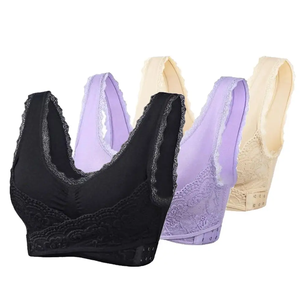 

Женские Бесшовные Спортивные бюстгальтеры 3 шт., хлопковый эластичный бюстгальтер без косточек с чашечками, дышащие бюстгальтеры для трена...