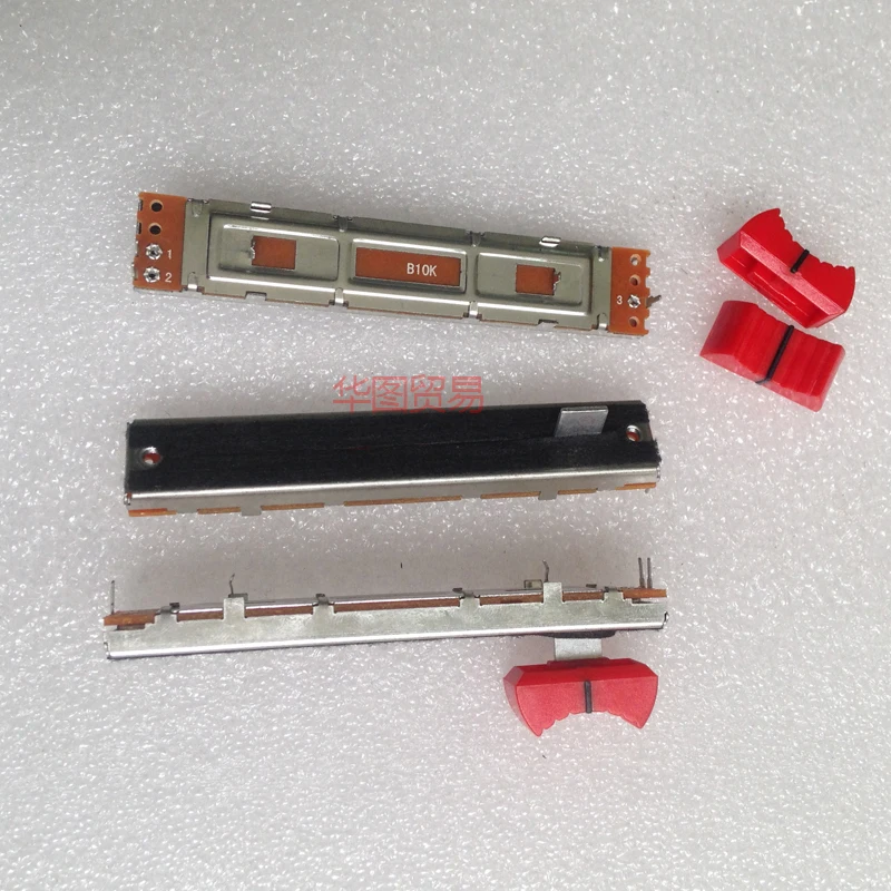 

1pcs 88mm single mono B10K potentiometer / handle long 8mmB 609N slide potentiometer mixer fader