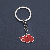 japanese anime akatsuki organization red cloud sign metal pendant keychain women bag men jewelry key ring chaverio