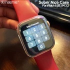 Чехол для Apple Watch Series 3 2 1 38 мм 42 мм, элегантный мягкий прозрачный ТПУ чехол для защиты экрана iWatch 4 5 SE 6 44 мм 40 мм, 360