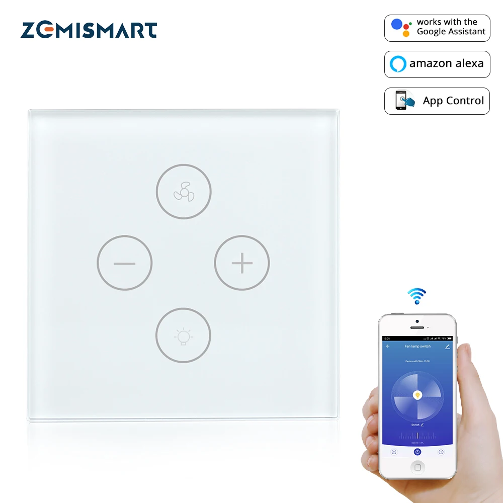 EU Smart WiFi Switch for Fan Light Compatible with Alexa Google Home Life App Control | Обустройство дома