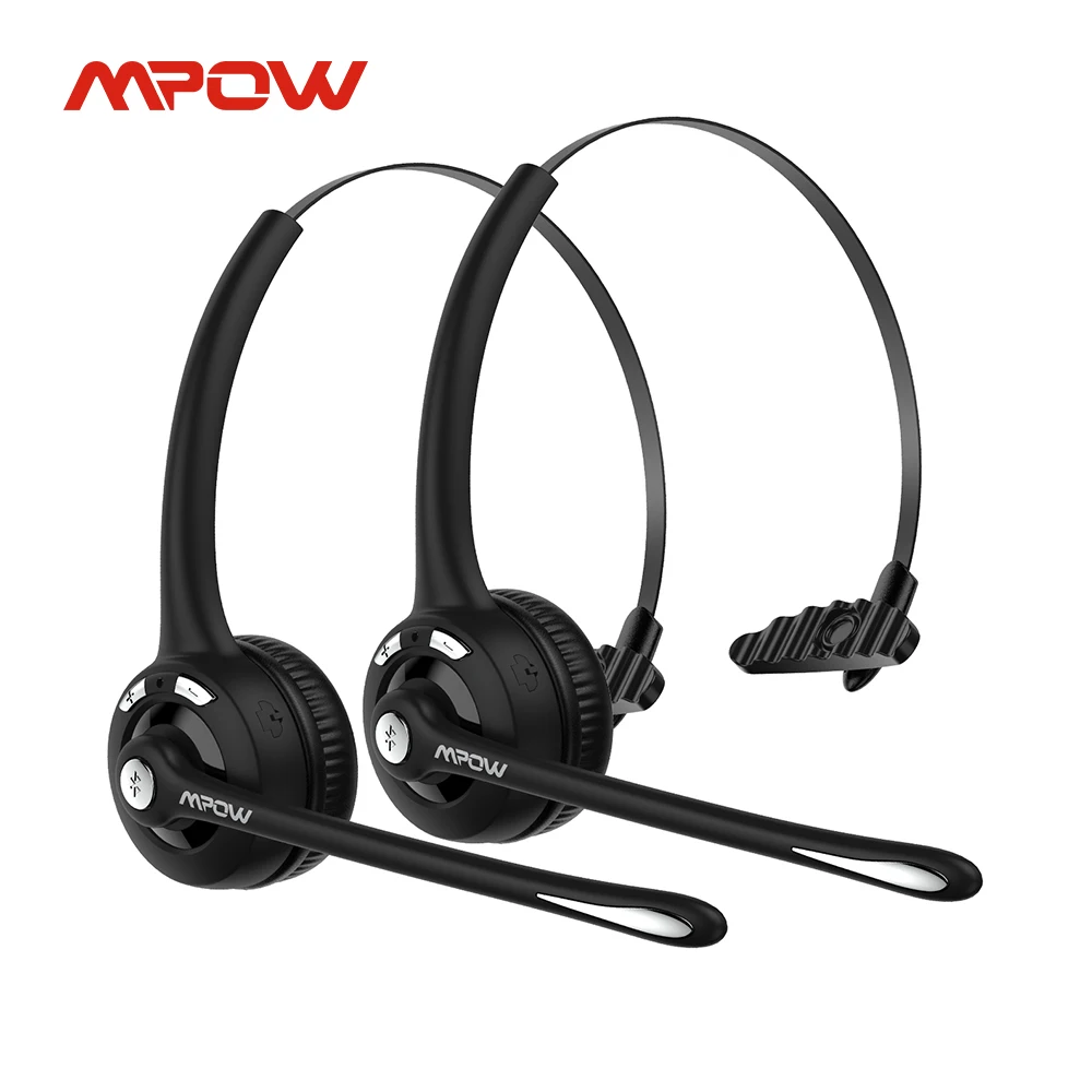 

1/2 pack Mpow Pro Professional Wireless Bluetooth headphone With Microphone 13H Talking Time For Driver Call Center Skype Office