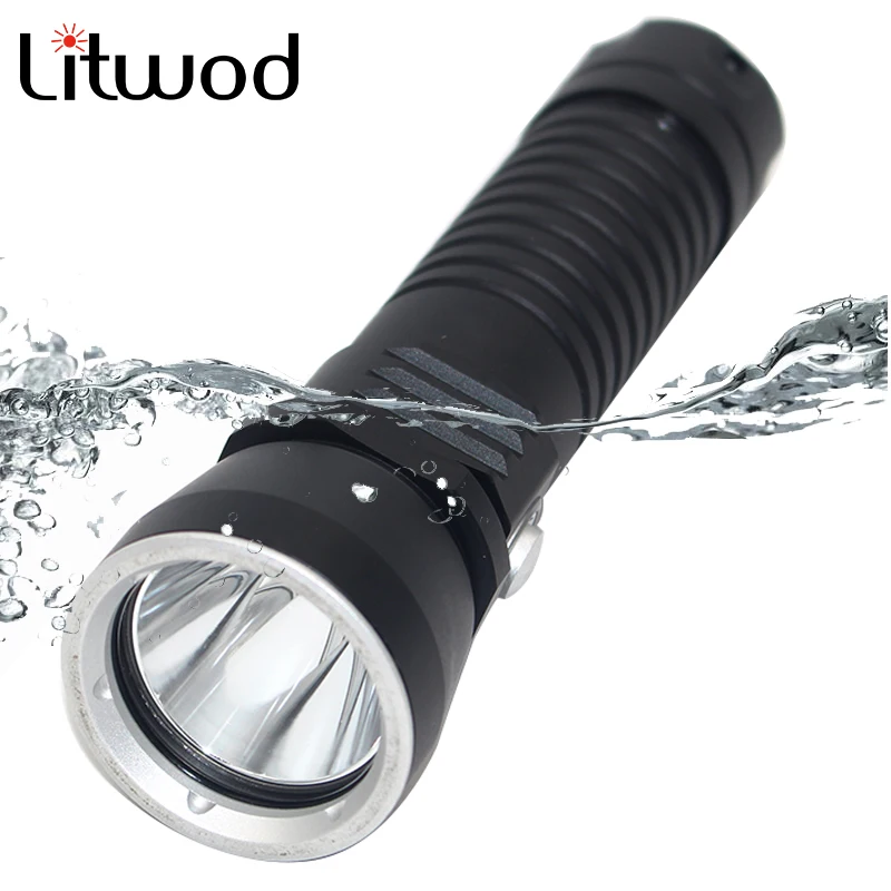 

Original CREE XM-L2 U3 D26 Diving Led Flashlight Torch ON/OFF Stepless Dimming Waterproof Underwater 150m 26650 Battery Bulbs