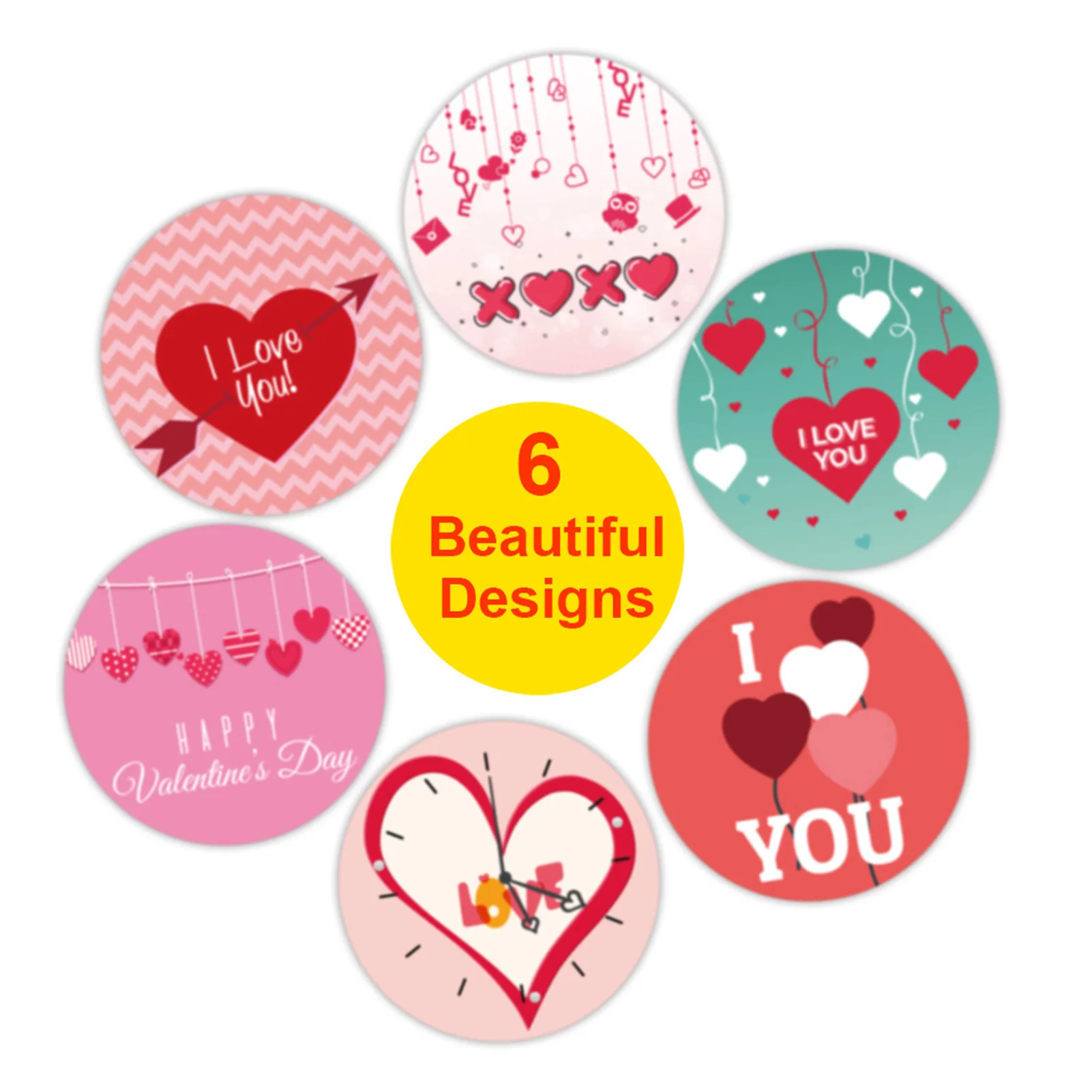 

500pcs Valentines Heart Roll Stickers Labels Wedding Party Supplies DIY handmade for game Scratch Sticker Labels statione