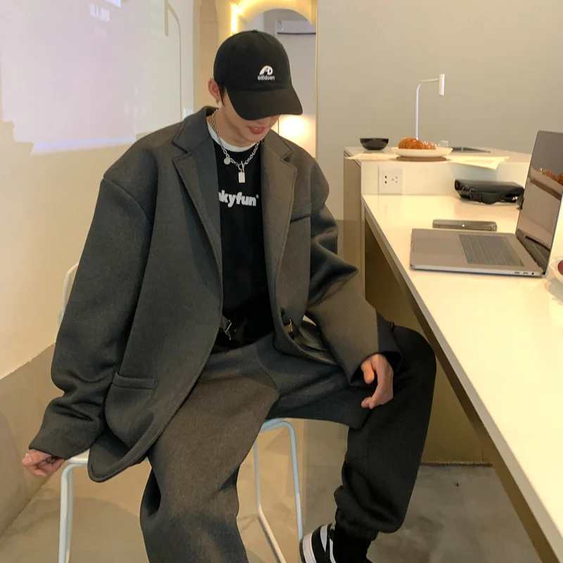 Модные утепленные однотонные блейзеры UMI MAO в Корейском стиле на осень и зиму для