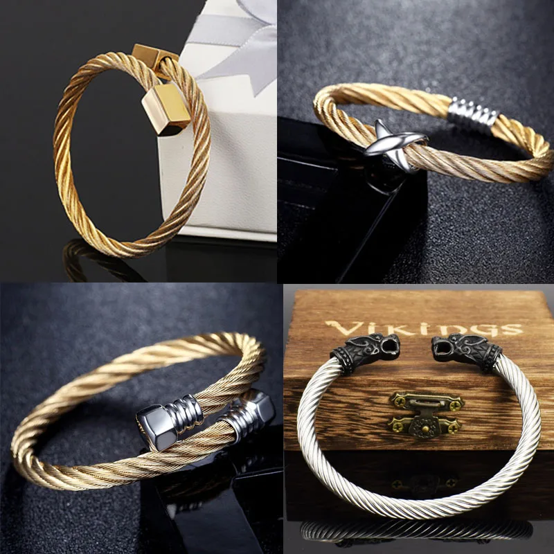 Роскошный мужской браслет из нержавеющей стали жесткие браслеты в стиле панк