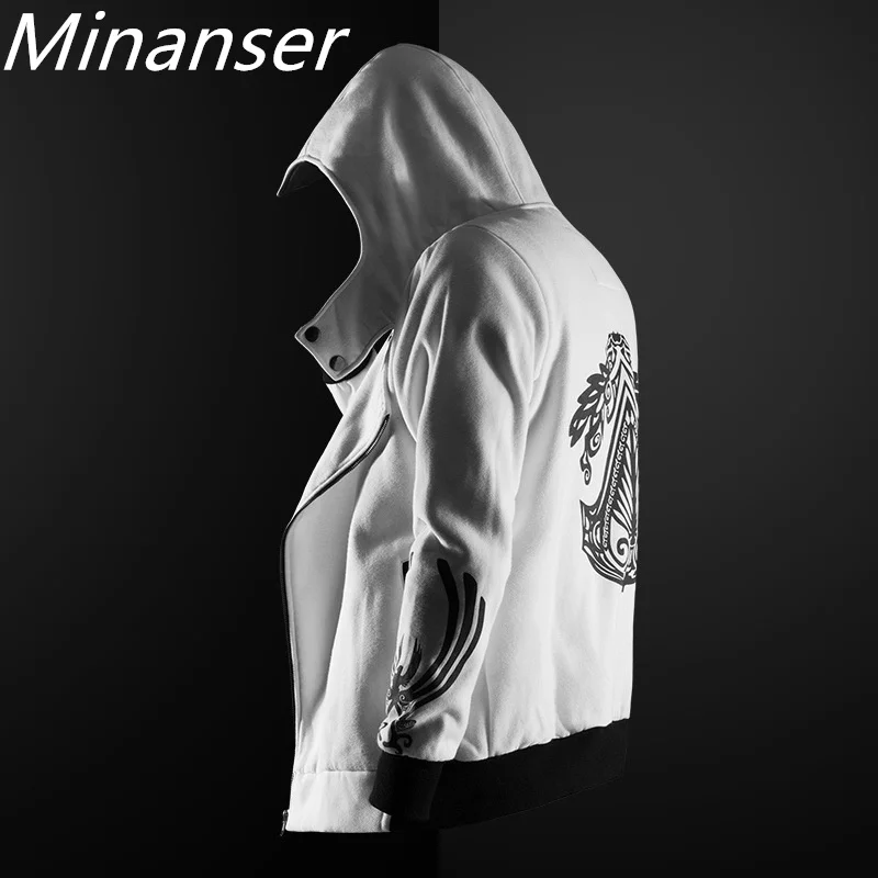 Мужская толстовка с капюшоном Assassins Creed Готическая Толстовка длинным рукавом и