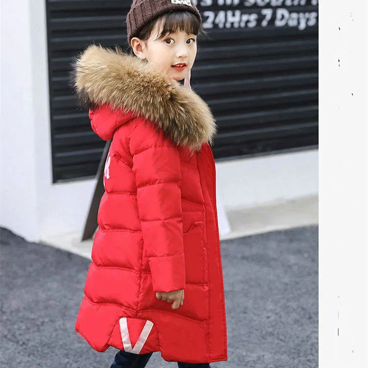 Зимняя куртка для маленьких девочек детская утепленная одежда на