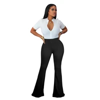 sexy bodycon flare pants fall outfits 2021 trendy clothes for women high waist trousers night clubwear bell bottom pants