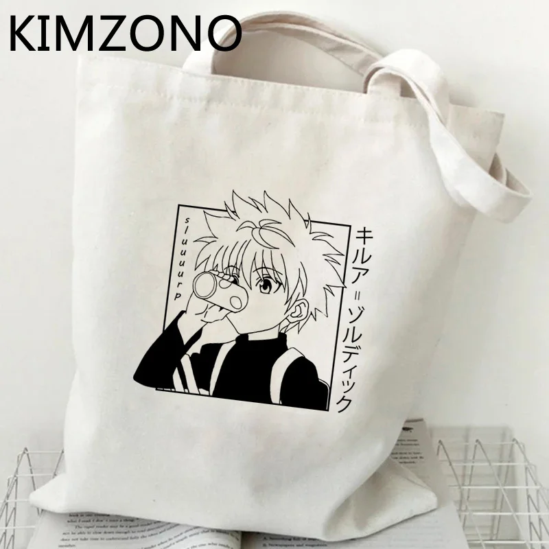 

Сумка для покупок Killua Hunter x Hunter, сумка из хлопковый джутовый мешок переработанной ткани для покупок