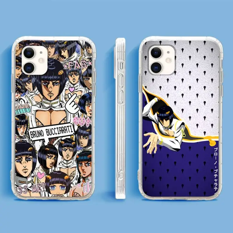 

Bruno Bucciarati JoJo Bizarre Phone Case For Iphone SE 2020 6 6s 7 8 plus X Xr XS 11 12 13 Mini Pro Max Fundas Cover