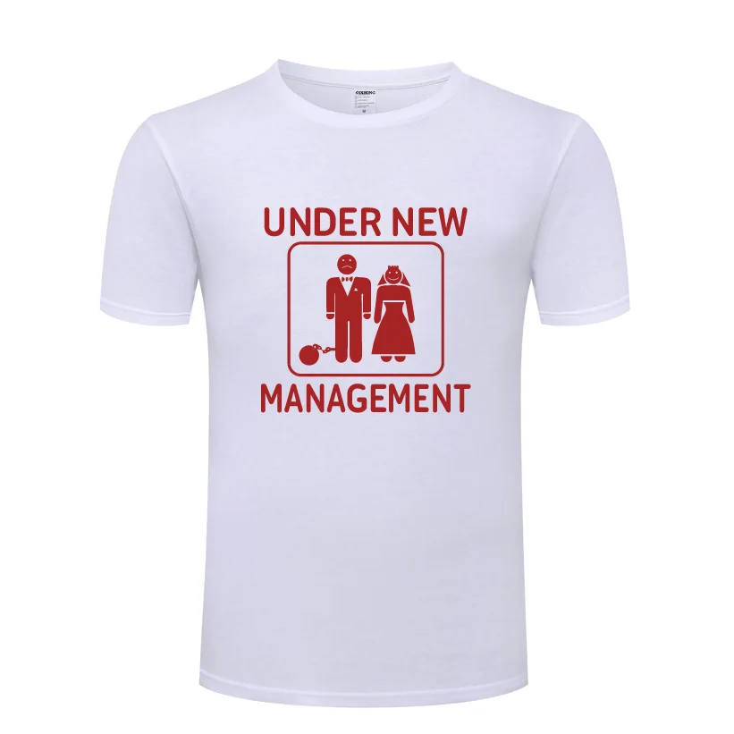 Funny Under New Management - Bachelor Wedding Party Cotton T Shirt Sayings Men O-Neck Short Sleeve Tshirts Awesome T Shirt bhandari exchange rate management under uncerta inty cloth