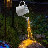 solar led garden lawn lamp waterproof creative watering can star type shower art light outdoor gardening home decor lamps