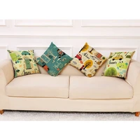 cartoon car cushion covers 45x45 cm polyester square throw pillow cover for kids chair car sofa