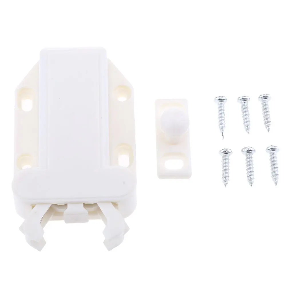 

Cabinet Kitchen Door Magnetic Push to Open Touch Catch Latch White